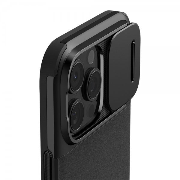 Spigen iPhone 16 Pro Max Deksel Optik Armor MagFit Svart