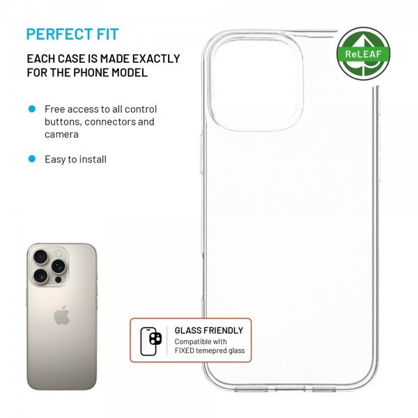 Fixed iPhone 16 Pro Max Deksel ReStory Transparent