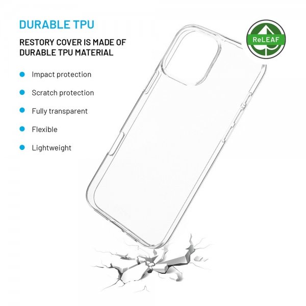 Fixed iPhone 16 Pro Max Deksel ReStory Transparent