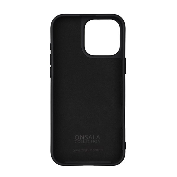Onsala iPhone 16 Pro Max Deksel Silicone Touch Svart