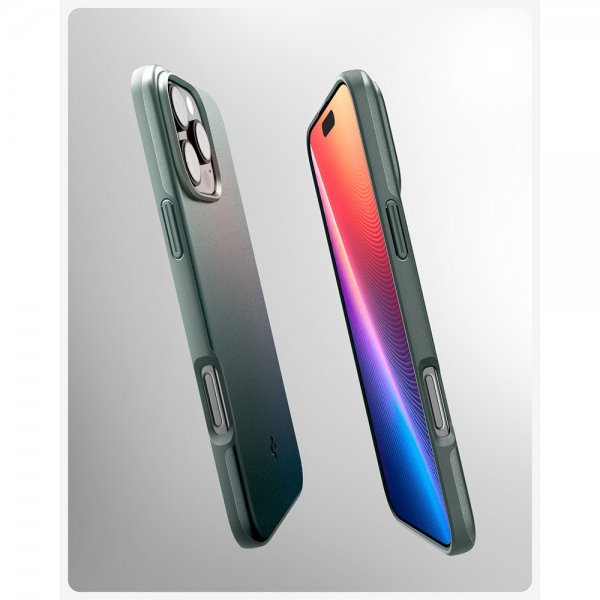 Spigen iPhone 16 Pro Max Deksel Thin Fit MagFit Abyss Green