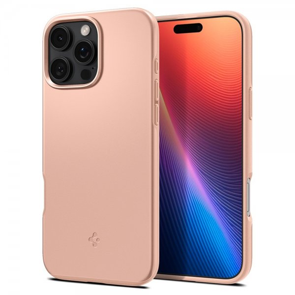 Spigen iPhone 16 Pro Max Deksel Thin Fit MagFit Rose Titanium