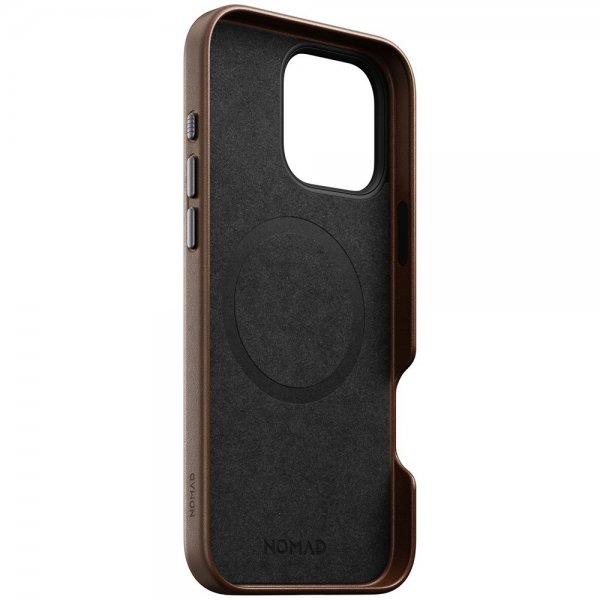 Nomad iPhone 16 Pro Max Deksel Traditional Leather Case Brun