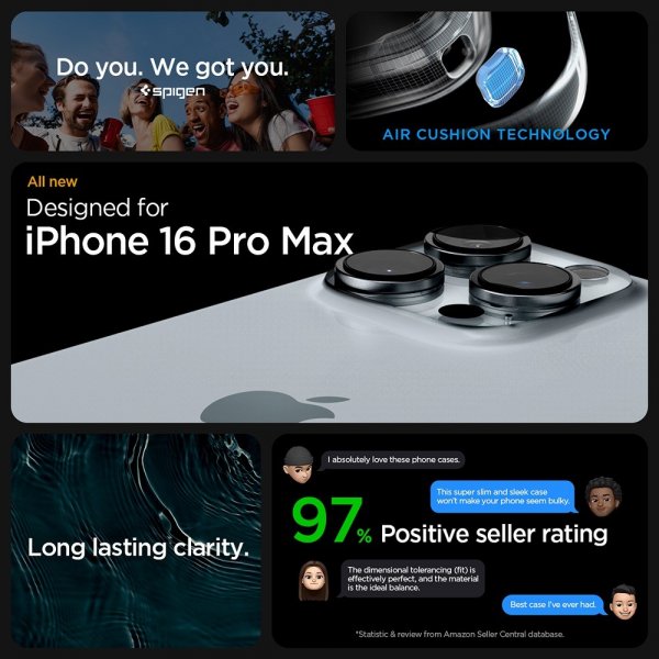 Spigen iPhone 16 Pro Max Deksel Ultra Hybrid Crystal Clear