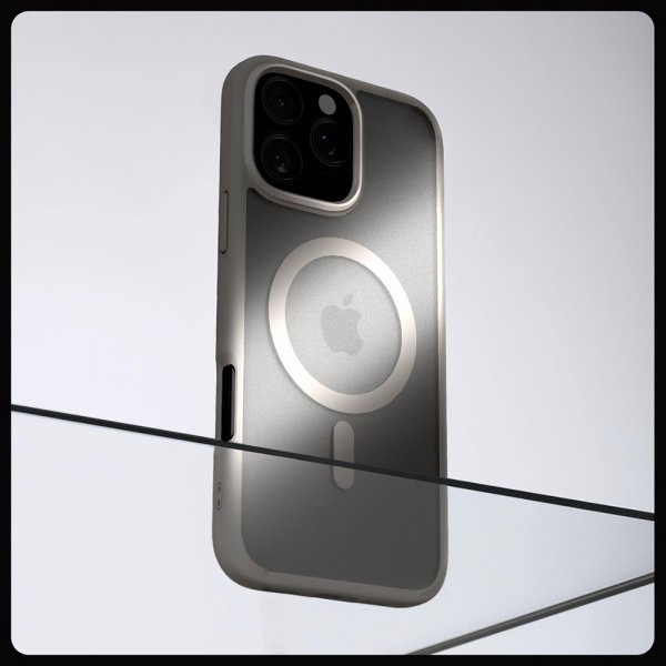 Spigen iPhone 16 Pro Max Deksel Ultra Hybrid MagFit Frost Natural Titanium