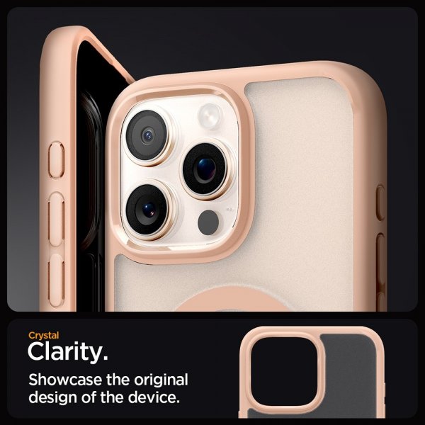 Spigen iPhone 16 Pro Max Deksel Ultra Hybrid MagFit Frost Rose Titanium