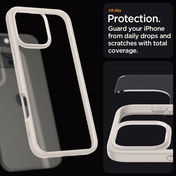 Spigen iPhone 16 Pro Max Deksel Ultra Hybrid Natural Titanium