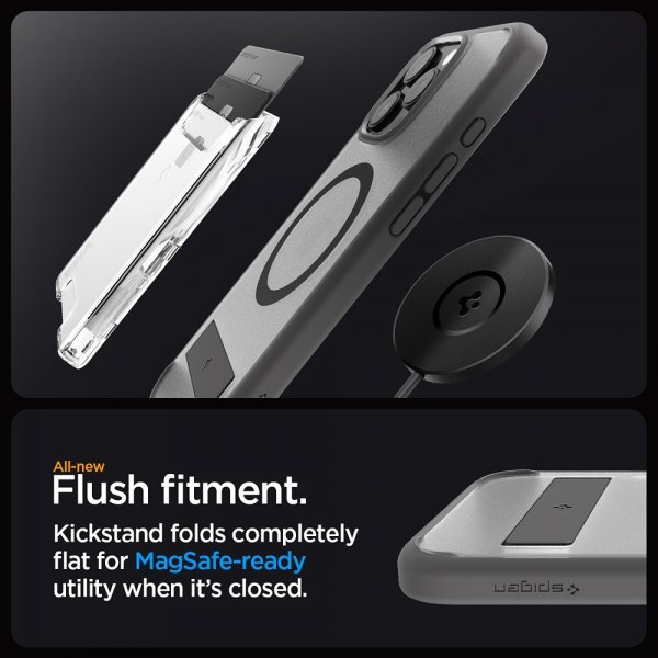 Spigen iPhone 16 Pro Max Deksel Ultra Hybrid S MagFit Frost Gray