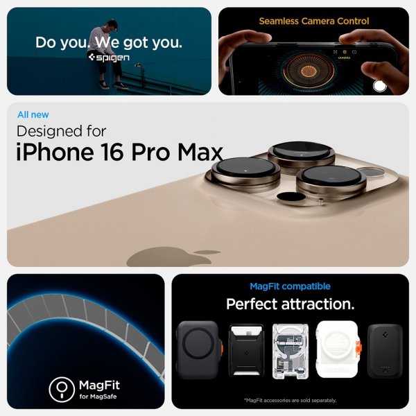 Spigen iPhone 16 Pro Max Deksel Ultra Hybrid T MagFit Frost Black