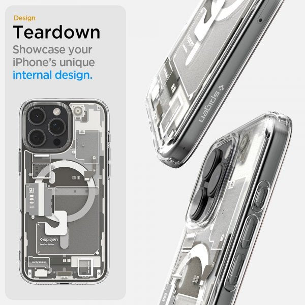 Spigen iPhone 16 Pro Max Deksel Ultra Hybrid Zero One MagFit Natural Titanium