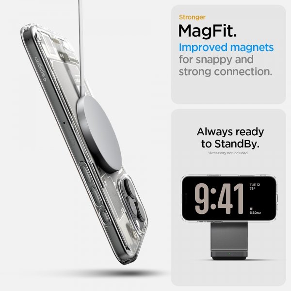 Spigen iPhone 16 Pro Max Deksel Ultra Hybrid Zero One MagFit Natural Titanium