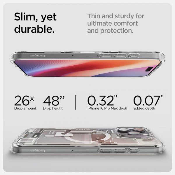 Spigen iPhone 16 Pro Max Deksel Ultra Hybrid Zero One MagFit Natural Titanium