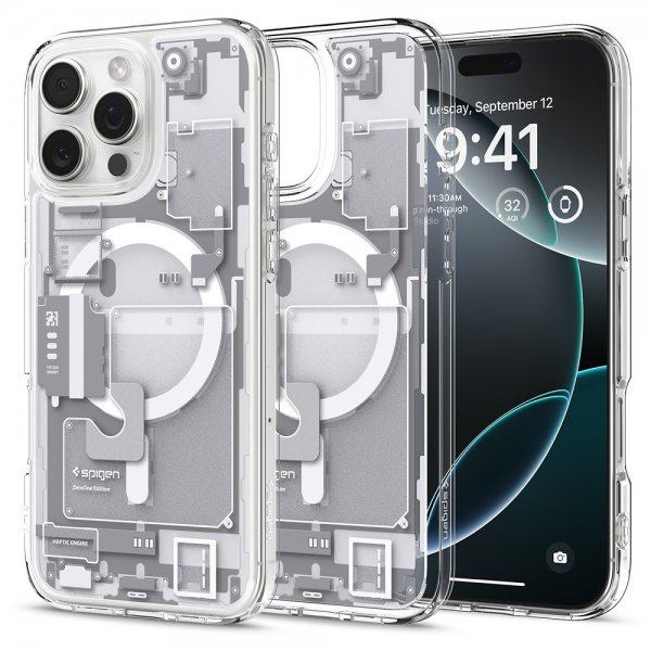 Spigen iPhone 16 Pro Max Deksel Ultra Hybrid Zero One MagFit Hvit