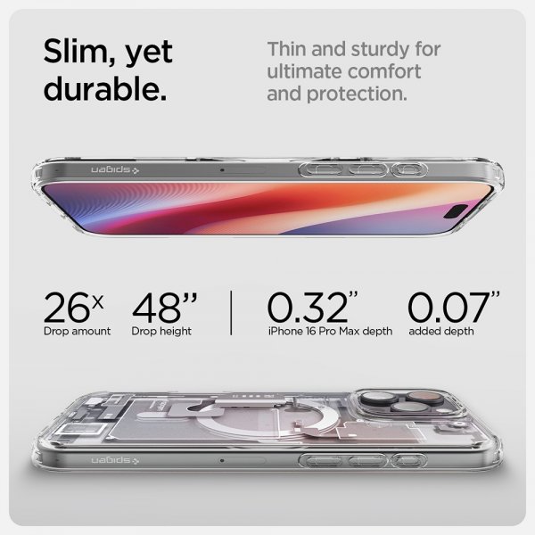 Spigen iPhone 16 Pro Max Deksel Ultra Hybrid Zero One MagFit Hvit