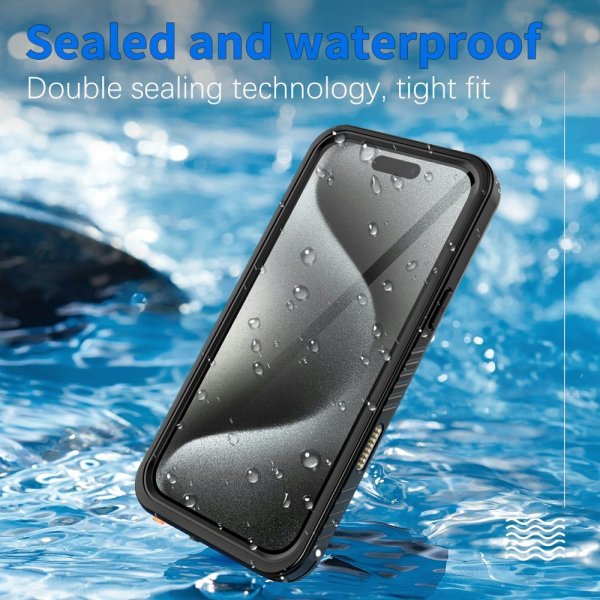 Redpepper iPhone 16 Pro Max Deksel Vanntett IP68 Svart