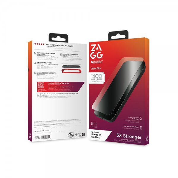 Zagg InvisibleShield iPhone 16 Pro Max Skjermbeskytter Glass Elite