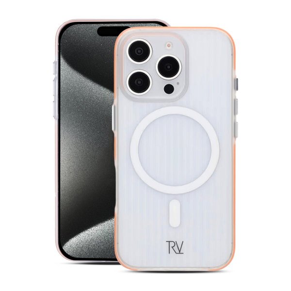 Rvelon iPhone 16 Pro Deksel Korrugerte MagSafe Oransje