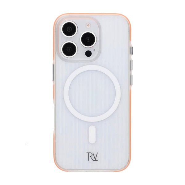 Rvelon iPhone 16 Pro Deksel Korrugerte MagSafe Oransje