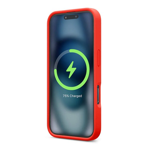 Rvelon iPhone 16 Pro Deksel Silikon MagSafe Rød