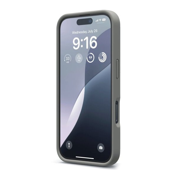 Rvelon iPhone 16 Pro Deksel Silikon Grå