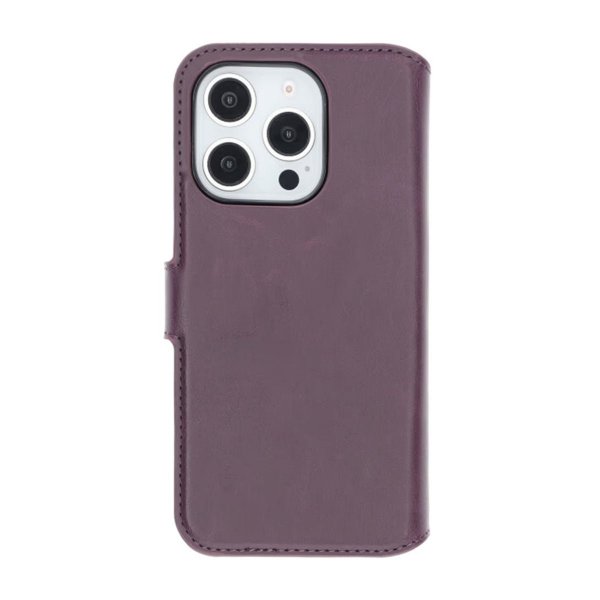 Rvelon iPhone 16 Pro Etui Detachable Wallet Case Lilla