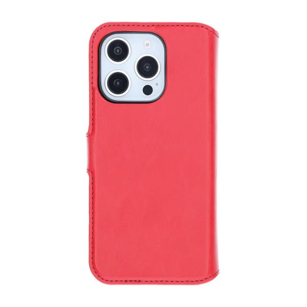 Rvelon iPhone 16 Pro Etui Detachable Wallet Case Rød