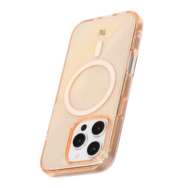 Rvelon iPhone 16 Pro Deksel Glitter MagSafe Gull