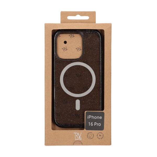 Rvelon iPhone 16 Pro Deksel Glitter MagSafe Svart
