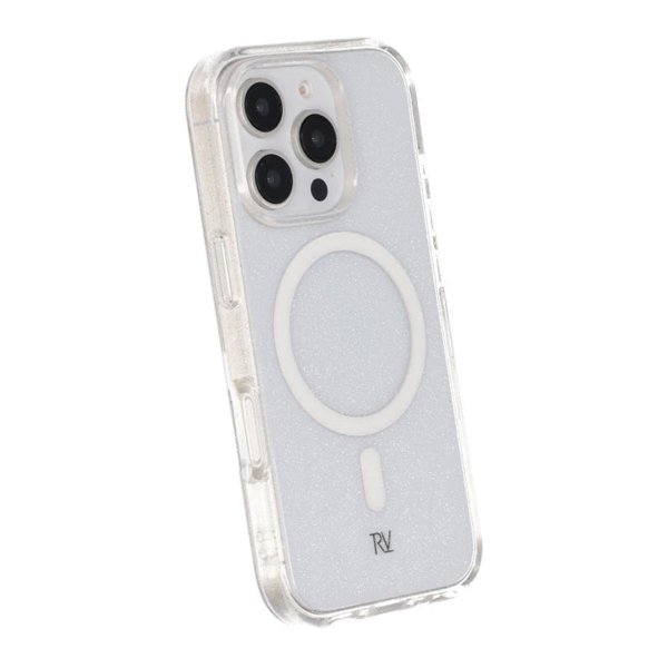 Rvelon iPhone 16 Pro Deksel Glitter MagSafe Hvit