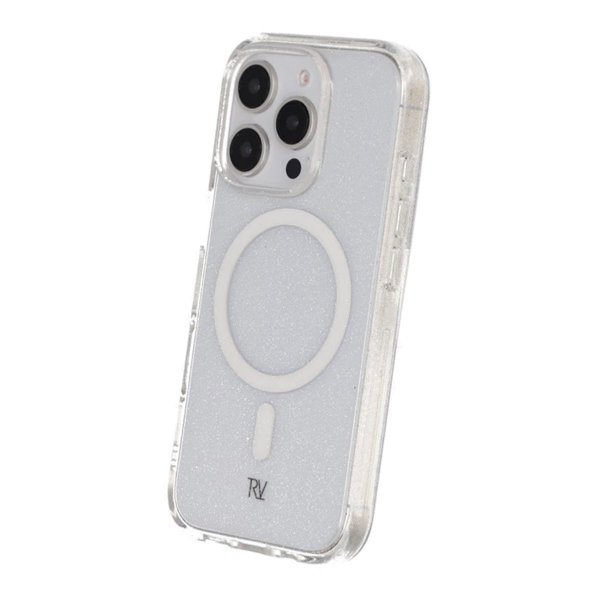 Rvelon iPhone 16 Pro Deksel Glitter MagSafe Hvit