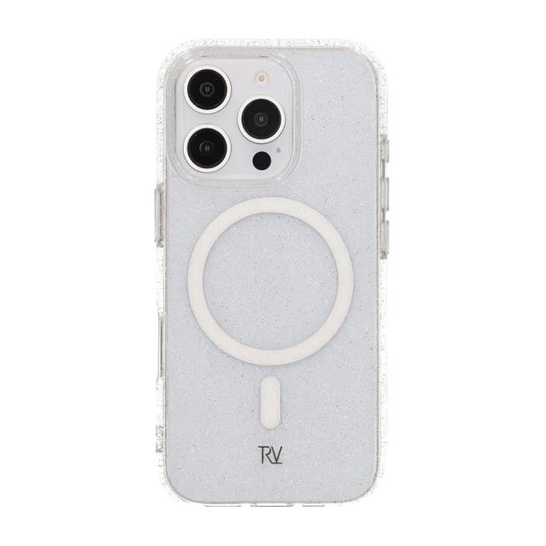 Rvelon iPhone 16 Pro Deksel Glitter MagSafe Hvit