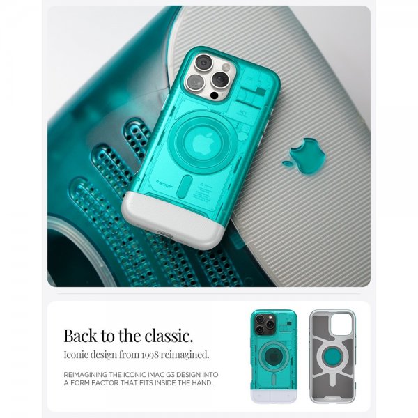 Spigen iPhone 16 Pro Deksel Classic C1 MagFit Bondi Blue