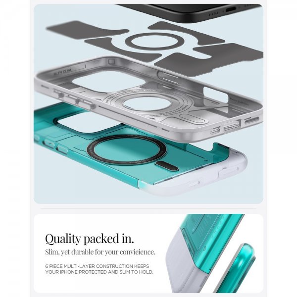 Spigen iPhone 16 Pro Deksel Classic C1 MagFit Bondi Blue