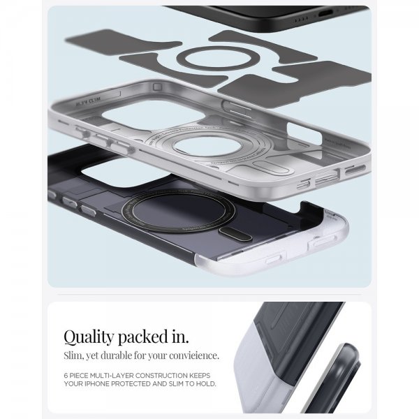 Spigen iPhone 16 Pro Deksel Classic C1 MagFit Graphite