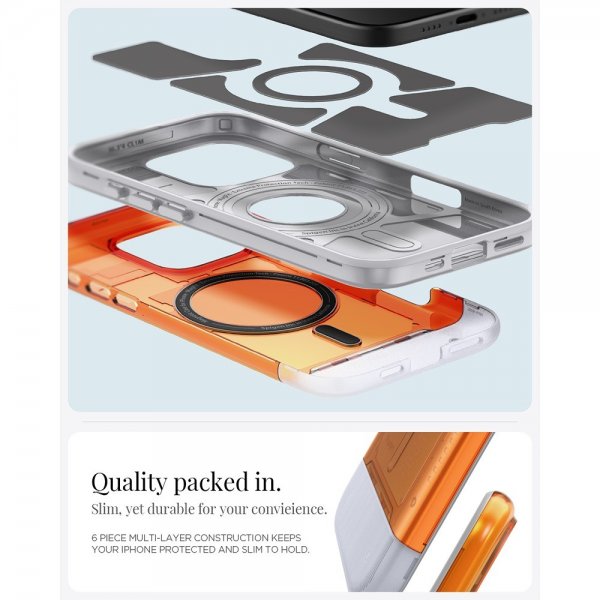Spigen iPhone 16 Pro Deksel Classic C1 MagFit Tangerine