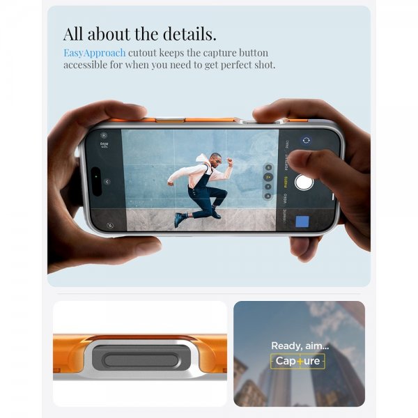 Spigen iPhone 16 Pro Deksel Classic C1 MagFit Tangerine