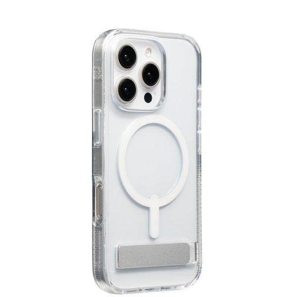 Zagg iPhone 16 Pro Deksel Crystal Palace Snap Kickstand Transparent