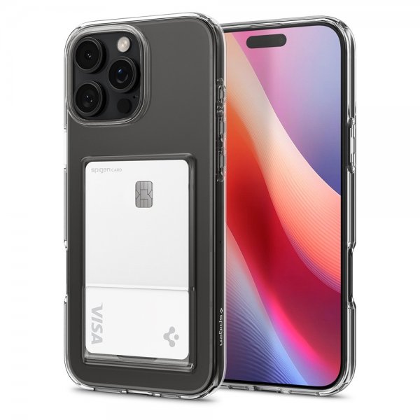 Spigen iPhone 16 Pro Deksel Crystal Slot Crystal Clear