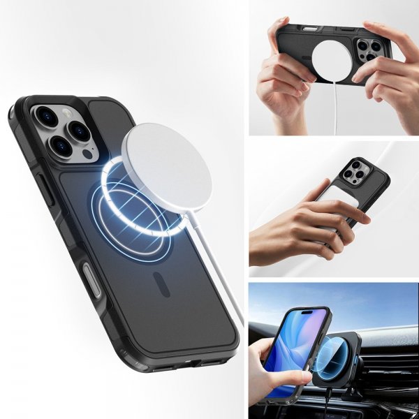 4smarts iPhone 16 Pro Deksel Defend Etui Ultimag Svart