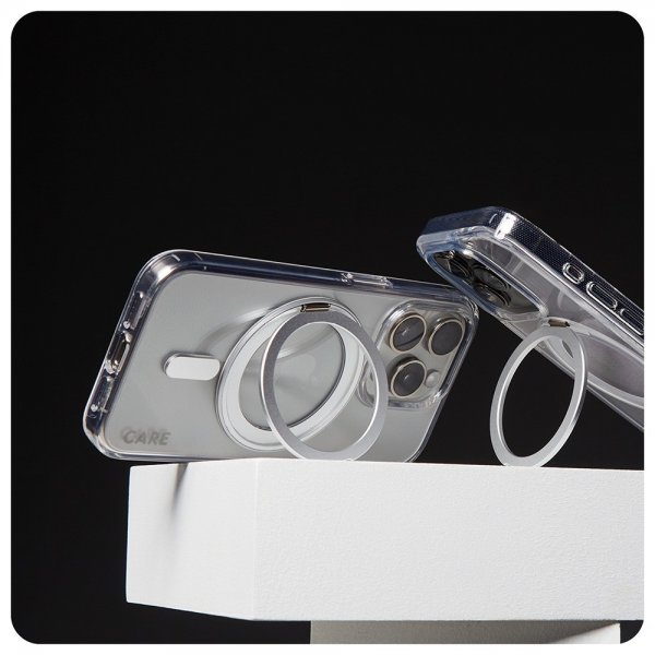 CARE by PanzerGlass iPhone 16 Pro Deksel Kickstand MagSafe Sølv
