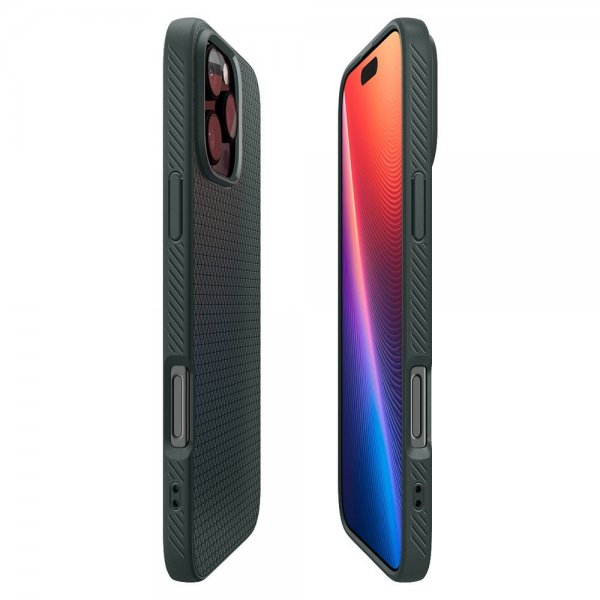 Spigen iPhone 16 Pro Deksel Liquid Air Abyss Green