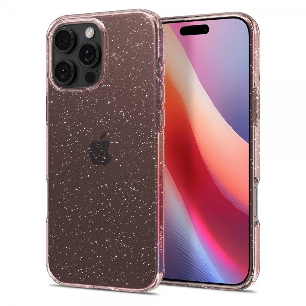 Spigen iPhone 16 Pro Deksel Liquid Crystal Glitter Rose Quartz