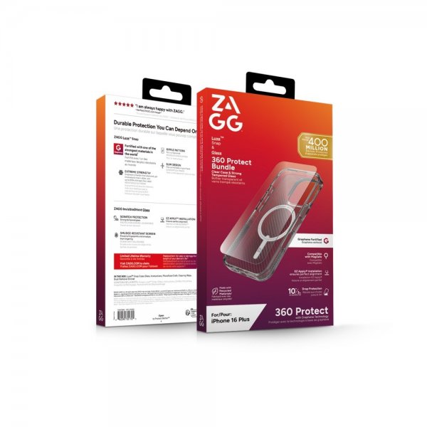 Zagg iPhone 16 Pro Deksel med Skjermbeskytter Luxe Snap & Glass
