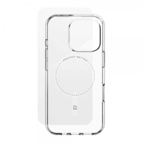 Zagg iPhone 16 Pro Deksel med Skjermbeskytter Luxe Snap & Glass