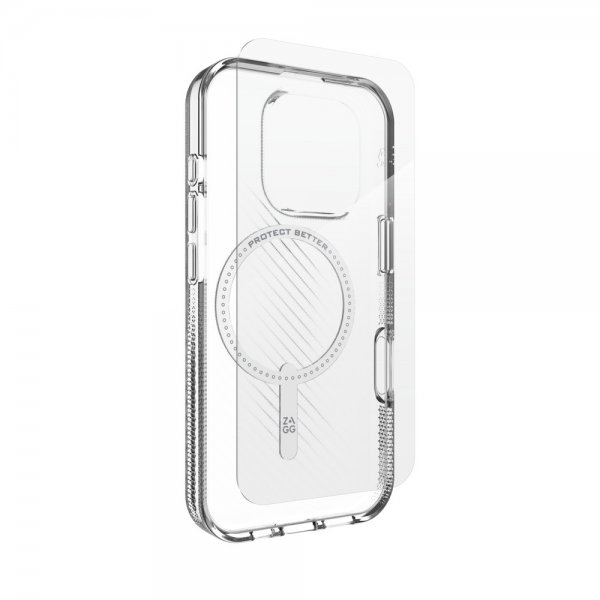 Zagg iPhone 16 Pro Deksel med Skjermbeskytter Luxe Snap & Glass