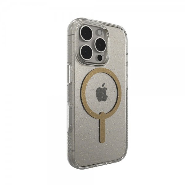 Zagg iPhone 16 Pro Deksel Milan Snap Gold Glitter