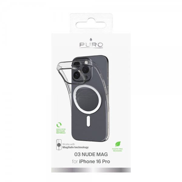 Puro iPhone 16 Pro Deksel Nude Mag Transparent