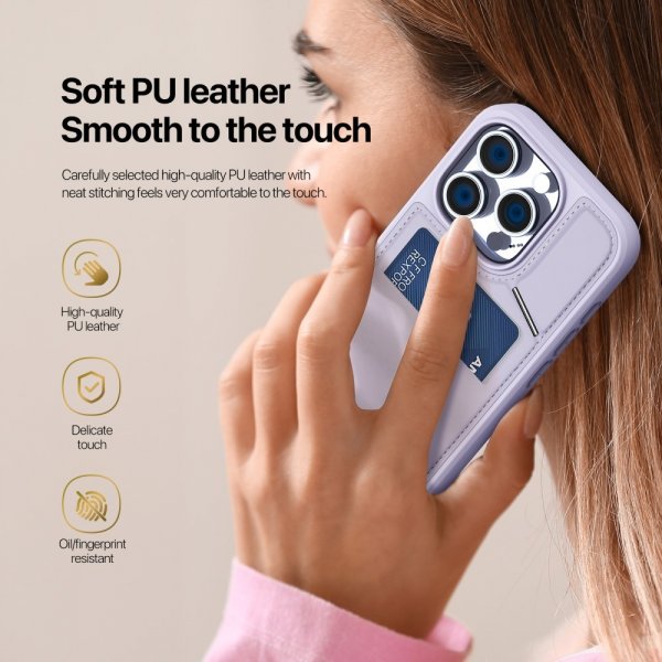 Dux Ducis iPhone 16 Pro Deksel Rafi II Series MagSafe Lilla