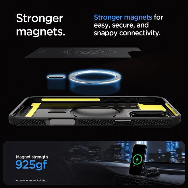 Spigen iPhone 16 Pro Deksel Rugged Armor MagFit Matte Black