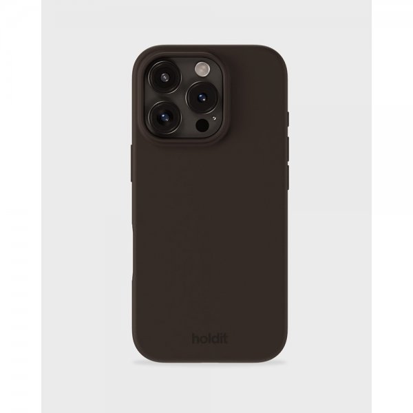 holdit iPhone 16 Pro Deksel Silikon Chocolate